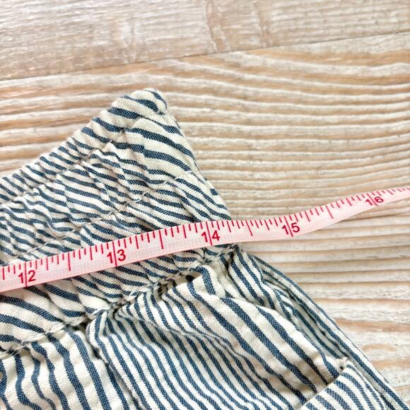 New Free People Make A‎ Stand Striped Seersucker Pants | Blue/White Medium - Picture 5 of 7